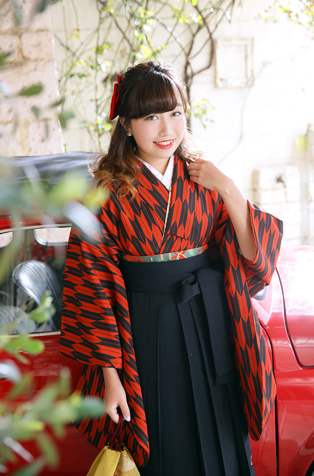 さいたま市大宮フォトスタジオラヴュー本店で撮影されたレンタル袴と卒業記念写真６