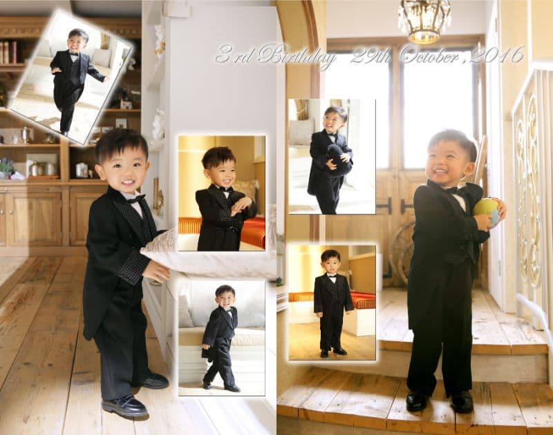 さいたま市大宮、豊島区池袋の写真館、フォトスタジオラヴューのバースデーフォト_コラージュ２