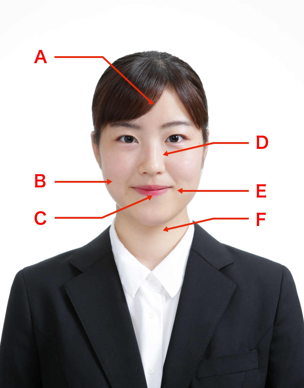 さいたま市大宮、豊島区池袋の写真館、フォトスタジオラヴューの証明写真の修整手順２