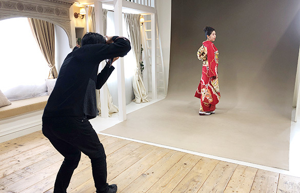 ラヴュー本店のスタジオ撮影風景