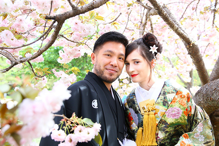 さいたま市大宮フォトスタジオラヴュー本店で撮影された桜ウェディングフォト４