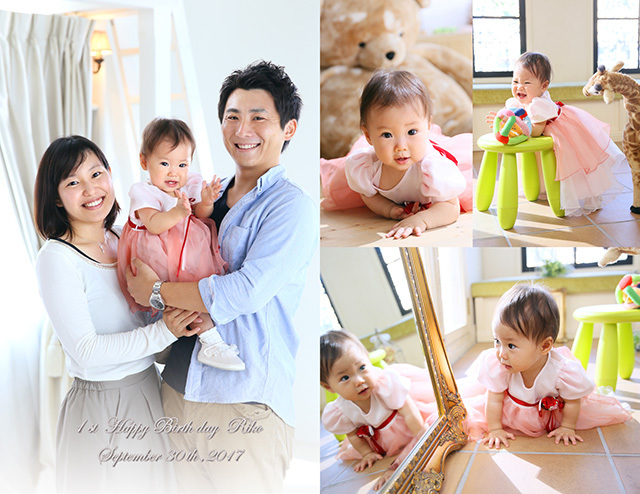 さいたま市大宮、豊島区池袋の写真館、フォトスタジオラヴューのバースデーフォト_コラージュ６
