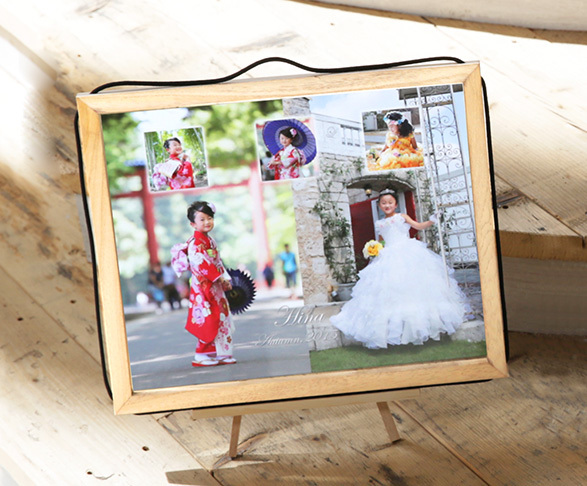 さいたま市大宮、豊島区池袋の写真館、フォトスタジオラヴューのアイテム「コラージュ」「パネル」で写真を飾りましょう。