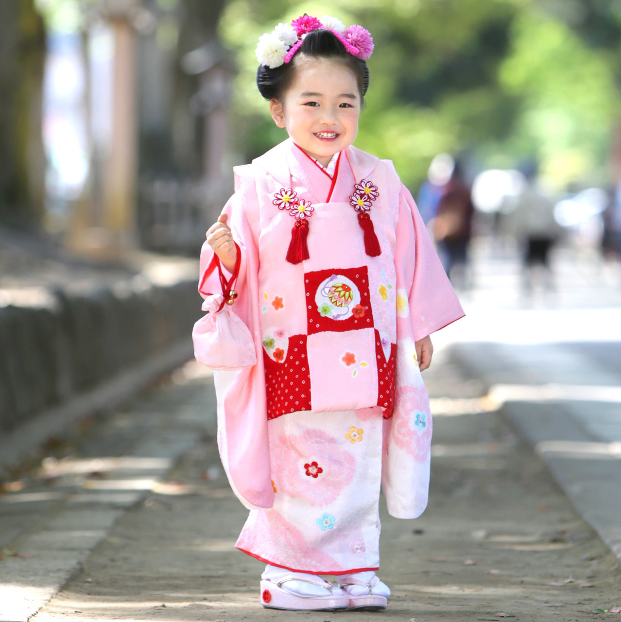 ラヴュー特選、七五三のお着物「正絹」_三歳