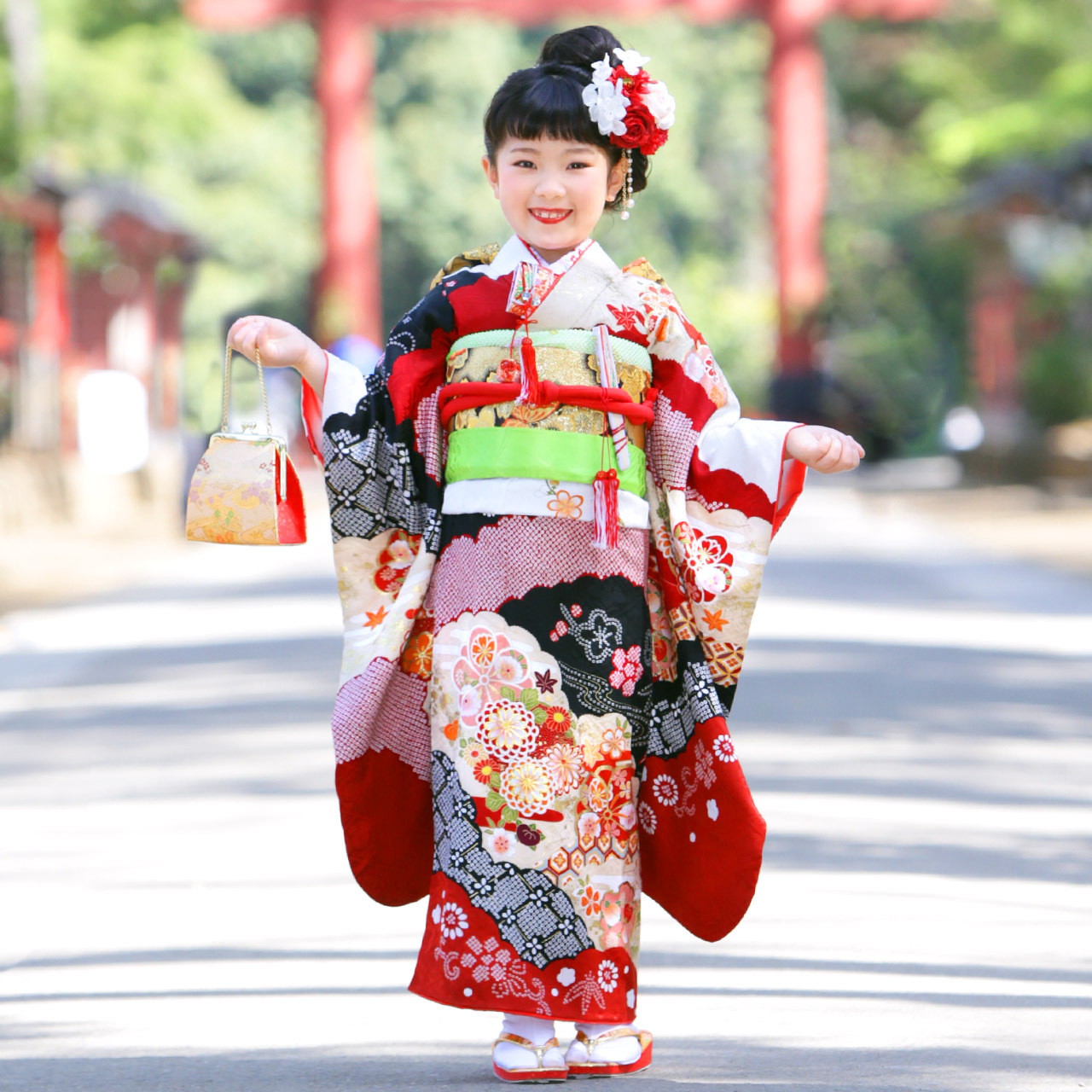 ラヴュー特選、七五三のお着物「正絹」_七歳