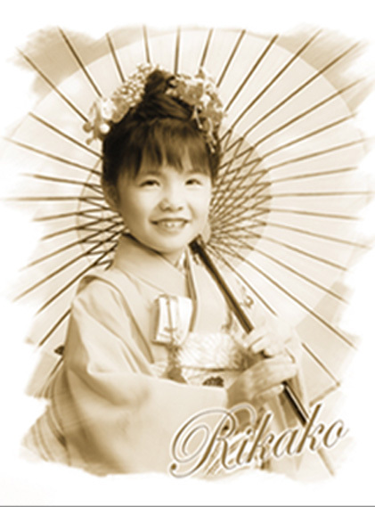 さいたま市大宮、豊島区池袋の写真館、フォトスタジオラヴューの七五三特典_セピアポスター