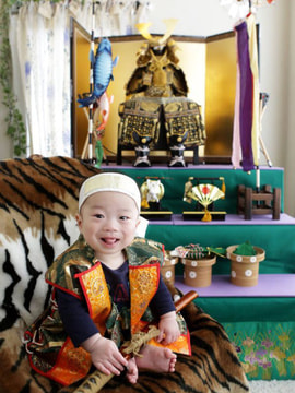 豊島区池袋の写真館、西武写真館ラヴューで撮影された端午の節句記念写真３