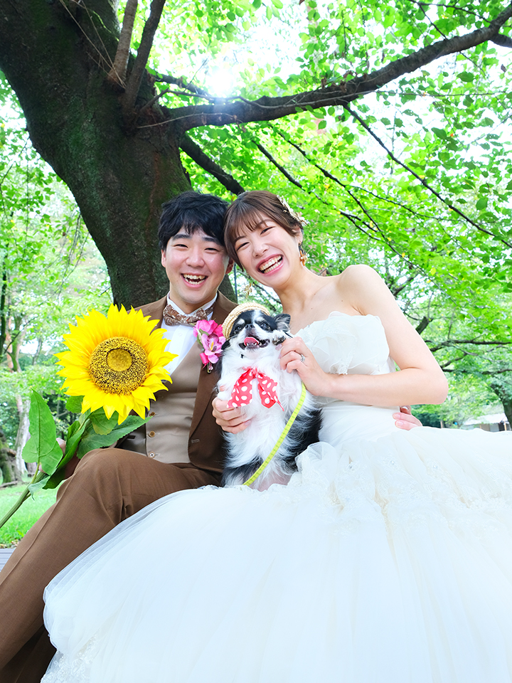 フォトスタジオラヴュー大宮本店のフォトウェディングの大宮公園ロケ