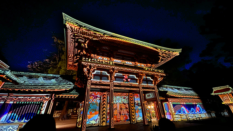 氷川神社のプロジェクションマッピング